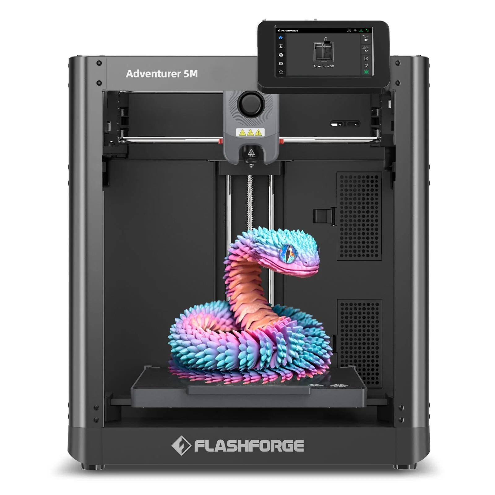 FlashForge Adventurer 5M 3D Printer, Auto Leveling, 12X Fast Printing, Smart Features, High Precision