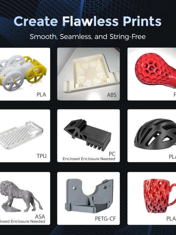 FlashForge Adventurer 5M 3D Printer, Auto Leveling, 12X Fast Printing, Smart Features, High Precision