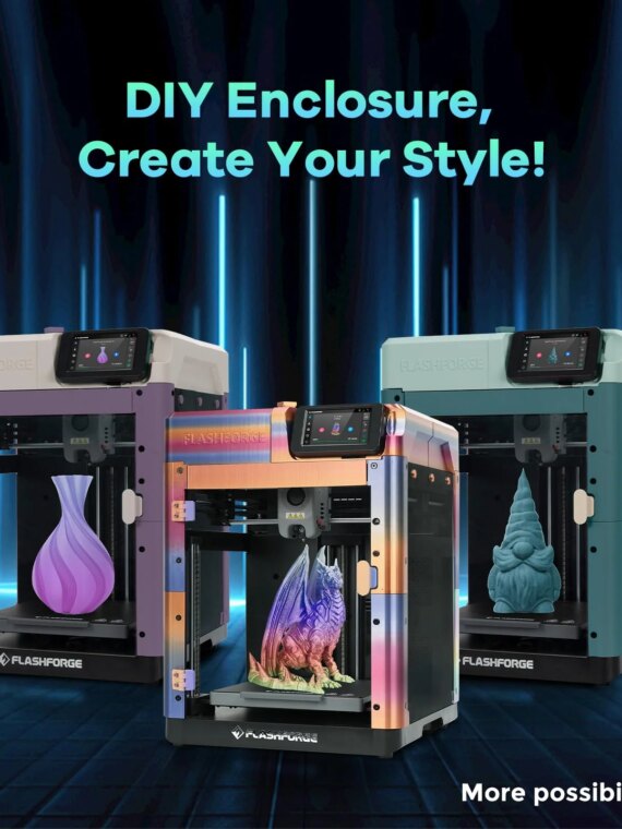 FlashForge Adventurer 5M 3D Printer, Auto Leveling, 12X Fast Printing, Smart Features, High Precision