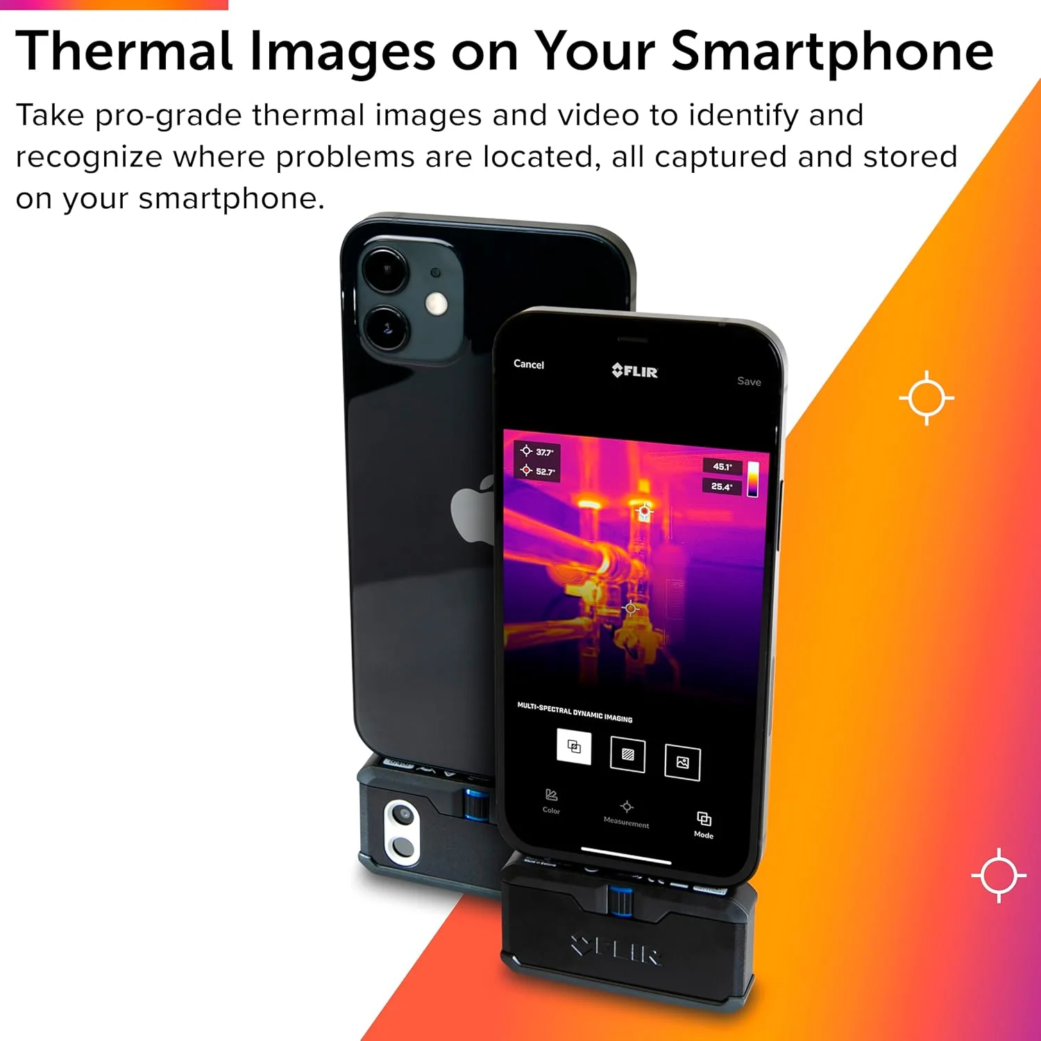 FLIR ONE Pro Thermal Imaging Camera for iOS - High Resolution, MSX Technology, Wi-Fi Enabled