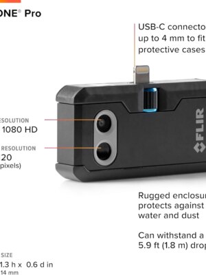 FLIR ONE Pro Thermal Imaging Camera for iOS – High Resolution, MSX Technology, Wi-Fi Enabled