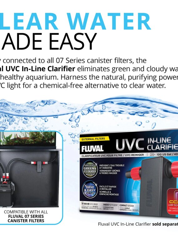 Fluval Performance Aquarium Canister Filter, Ultra-Quiet, Energy Efficient, Up to 70 Gallons