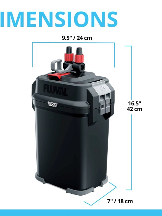 Fluval Performance Aquarium Canister Filter, Ultra-Quiet, Energy Efficient, Up to 70 Gallons