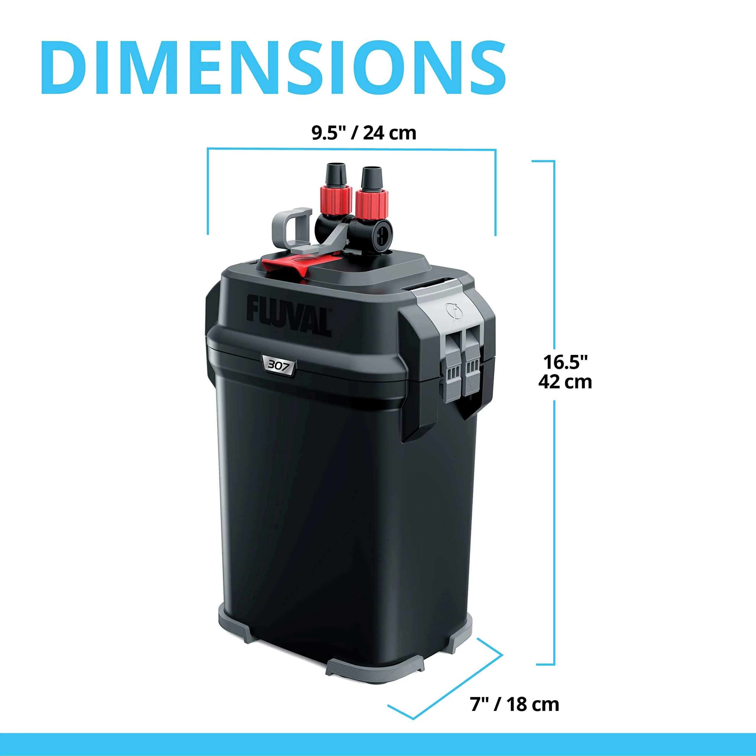 Fluval Performance Aquarium Canister Filter, Ultra-Quiet, Energy Efficient, Up to 70 Gallons