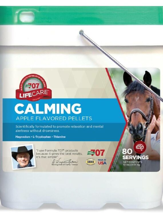 Formula 707 Calming Pellets for Horses, Apple Flavor, 10 lb, 80 Servings - Anxiety Relief & Focus Support