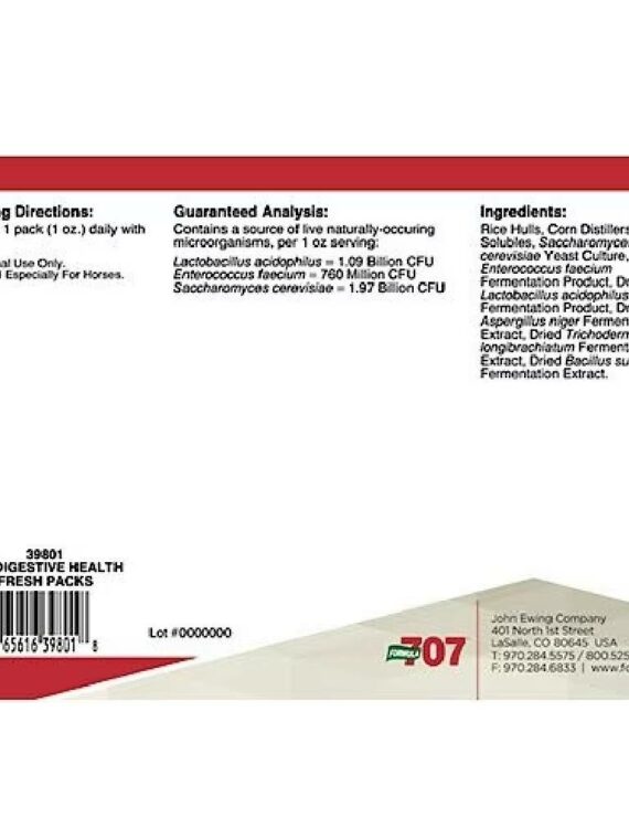 Formula 707 Digestive Health Daily Fresh Packs for Horses, 56-Day Supply, Probiotic Support