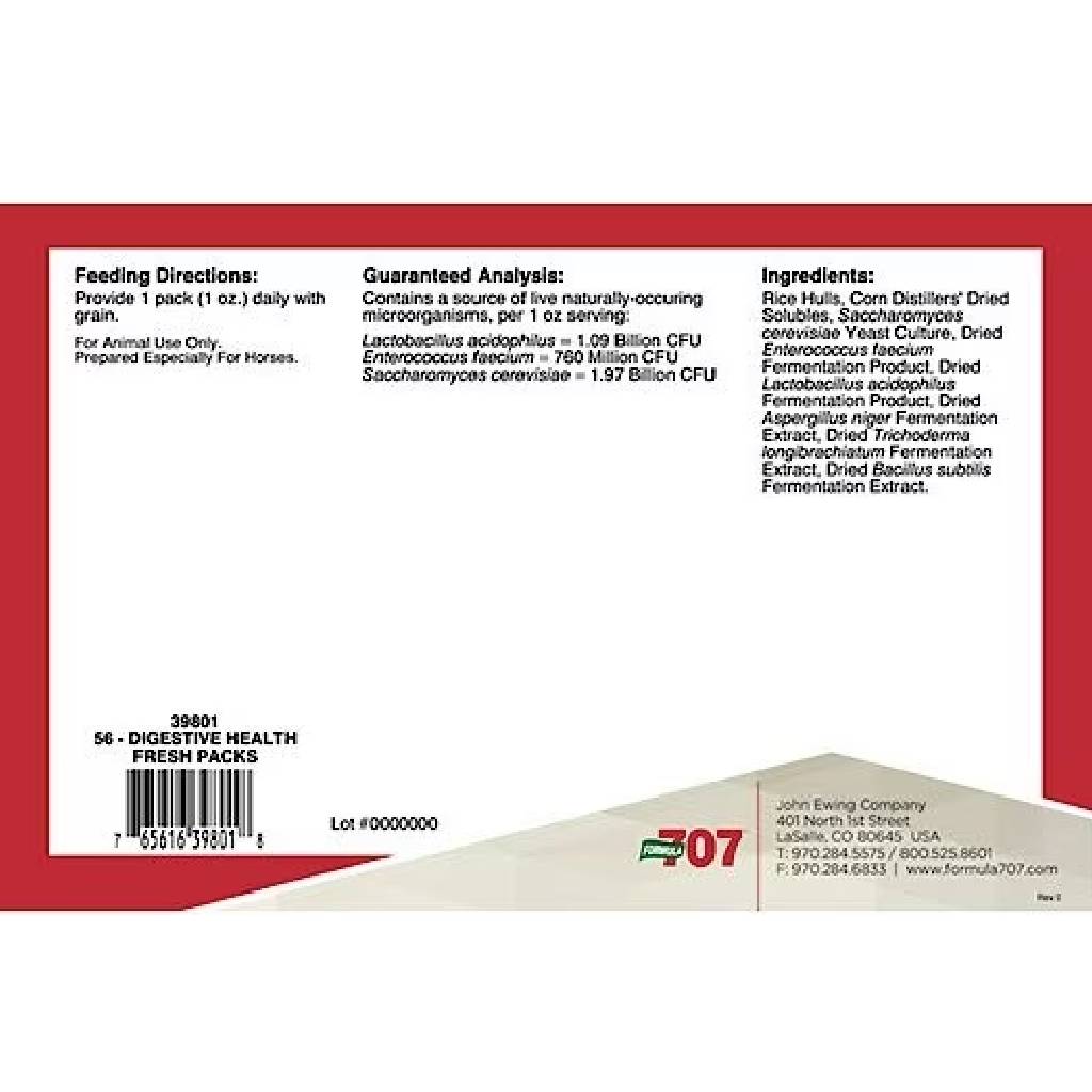 Formula 707 Digestive Health Daily Fresh Packs for Horses, 56-Day Supply, Probiotic Support