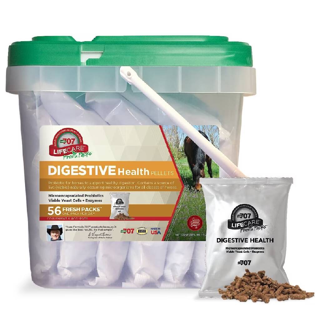 Formula 707 Digestive Health Daily Fresh Packs for Horses, 56-Day Supply, Probiotic Support