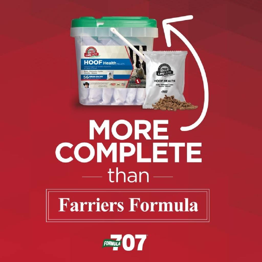 Formula 707 Hoof Health Daily Packs for Horses - 56 Day Supply, Biotin & Minerals for Strong Hooves