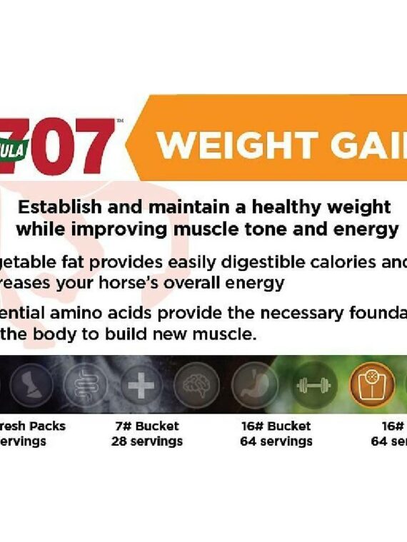 Formula 707 Horse Weight Gain Supplement, 28-Day Supply – Supports Muscle & Digestive Health