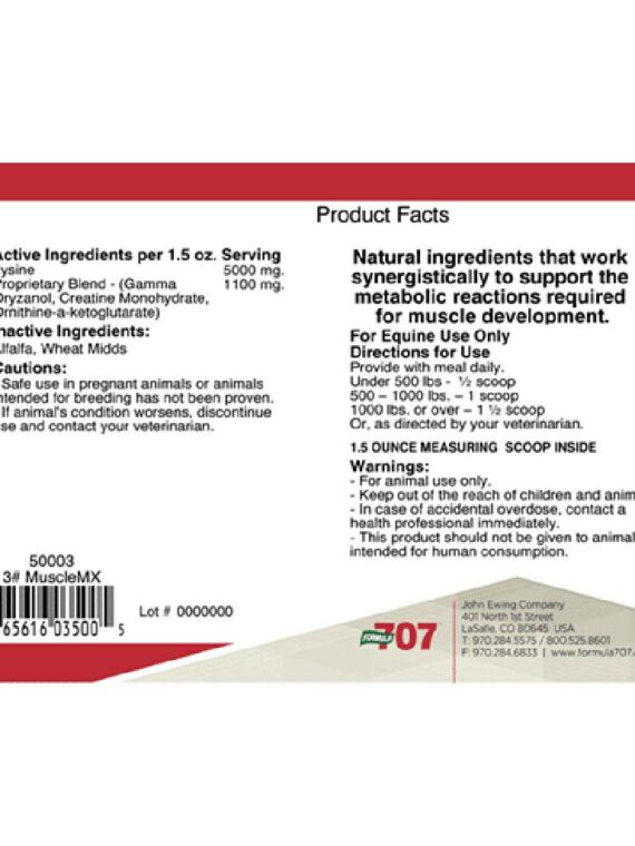 Formula 707 MuscleMx Horse Supplement, 10 lb, 106 Servings, Supports Muscle Growth & Development
