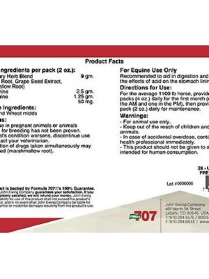 Formula 707 ULZERless Pellets Horse Supplement, 28-Day Supply, Supports Gastric Health, Sugar-Free, Fresh Packs