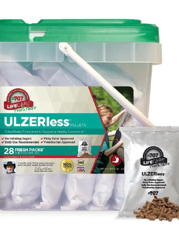 Formula 707 ULZERless Pellets Horse Supplement, 28-Day Supply, Supports Gastric Health, Sugar-Free, Fresh Packs