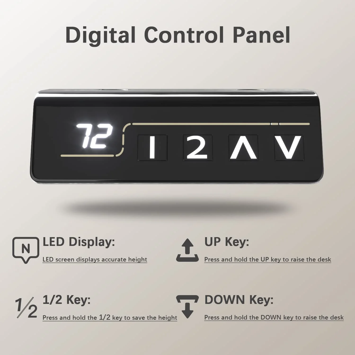 Furmax Adjustable Electric Standing Desk 55"x24" with Memory Lift, Wood Desktop, Steel Legs