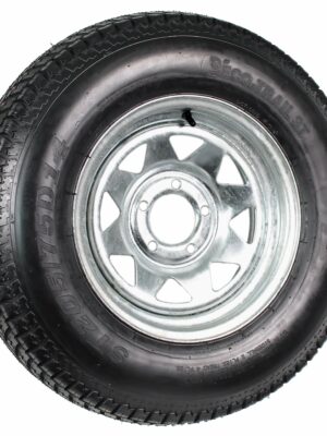 Galvanized Steel Trailer Tire & Rim ST205/75D14 14″ 5 Lug Wheel, Load C, 1760 Lbs Capacity