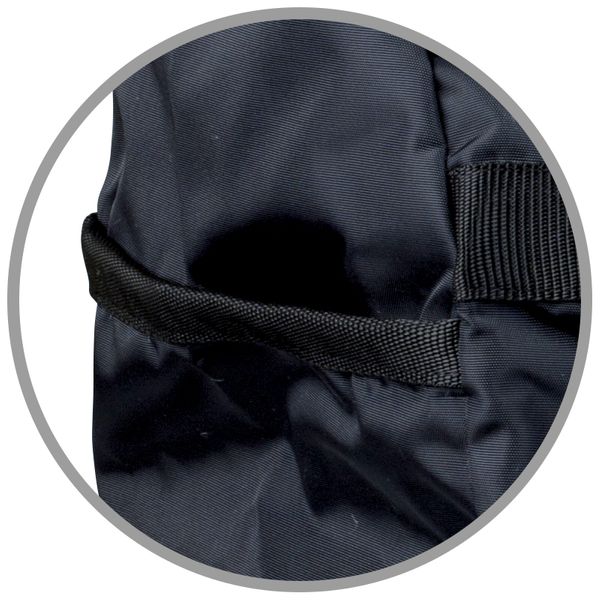 GAPPAY Black Nylon Helper Equipment Bag with Full Top Zipper & 2 Handles