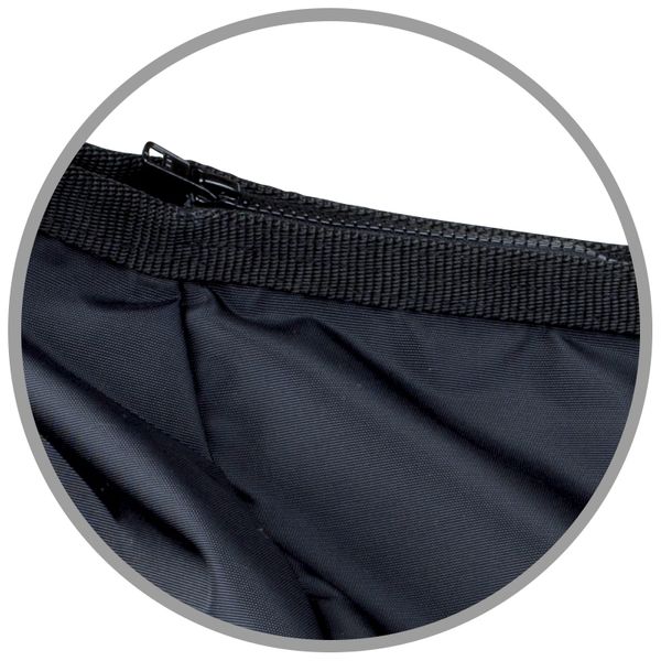 GAPPAY Black Nylon Helper Equipment Bag with Full Top Zipper & 2 Handles