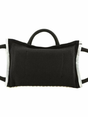 GAPPAY Double Jute/Nylcot Bite Pillow with Three Straps, 15x10x8 Inches, Dual-Sided for Enhanced Dog Grip