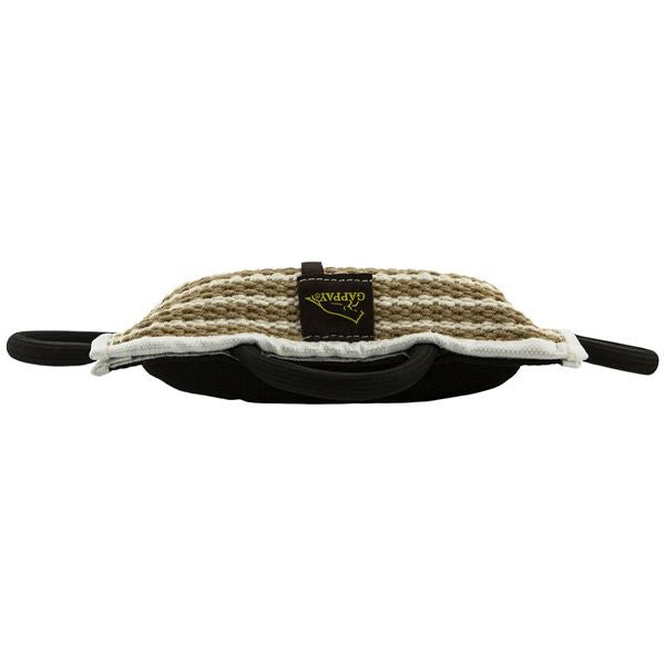 GAPPAY Double Jute/Nylcot Bite Pillow with Three Straps, 15x10x8 Inches, Dual-Sided for Enhanced Dog Grip