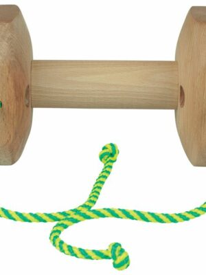 GAPPAY Modular Training Dumbbell, Beechwood, 1.43 lbs, Replaceable Ends & Grip