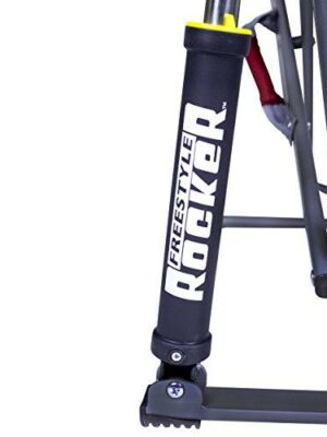 GCI Outdoor Freestyle Rocker Folding Rocking Chair, Cinnamon, Portable, 250 lbs Capacity, Mesh Back, Steel Frame