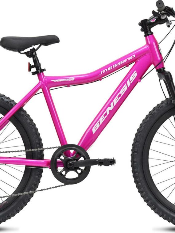 Genesis 24" Messina Women's Mountain Bike, Pink, Aluminum Frame, 8-Speed, Disc Brakes
