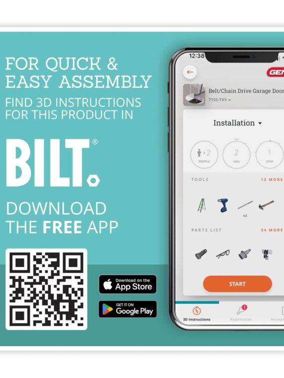 Genie Chain Drive 550 Garage Door Opener - Heavy-Duty, Easy Install, HomeLink Compatible, Includes Remotes & Keypad