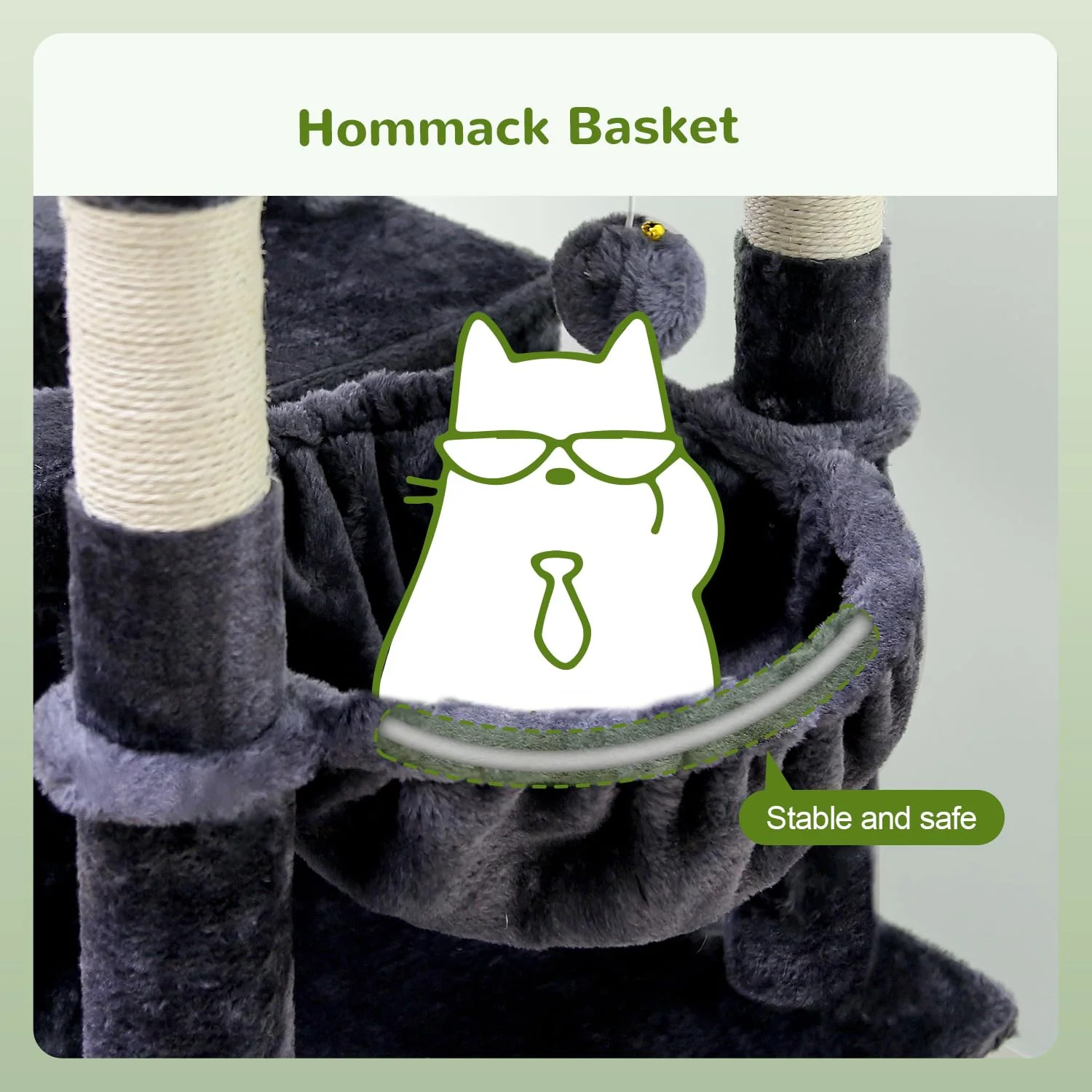 Globlazer Maine Coon Cat Tree 72in for Large Cats 20 lbs+ with Sturdy Triangular Design