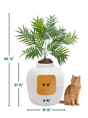 Good Pet Stuff Original Hidden Litter Box Planter Kit with Faux Plant and Odor Control, Made in USA