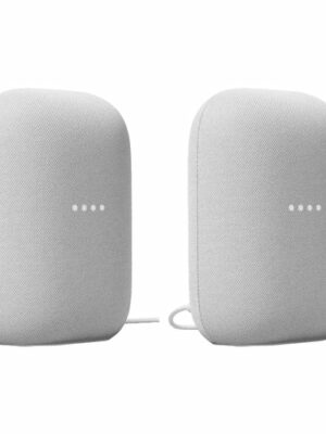 Google Nest Audio Smart Speaker 2-Pack, Built-In Google Assistant, Wireless Multi-Room Audio, Powerful Bass, WiFi & Bluetooth Connectivity
