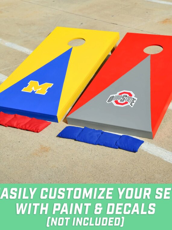 GoSports Premium Solid Wood Cornhole Set - Regulation 4x2 ft Boards with Bean Bags & Carrying Case
