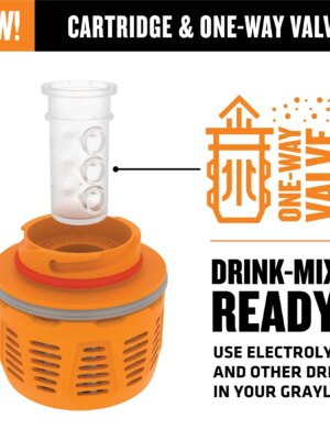 GRAYL GeoPress 24 oz Water Purifier Bottle, Bali Blue – Ideal for Hiking, Camping, Travel, and Emergency Use