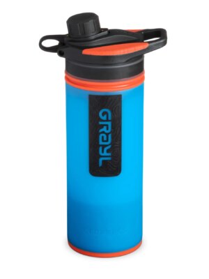 GRAYL GeoPress 24 oz Water Purifier Bottle, Bali Blue - Ideal for Hiking, Camping, Travel, and Emergency Use