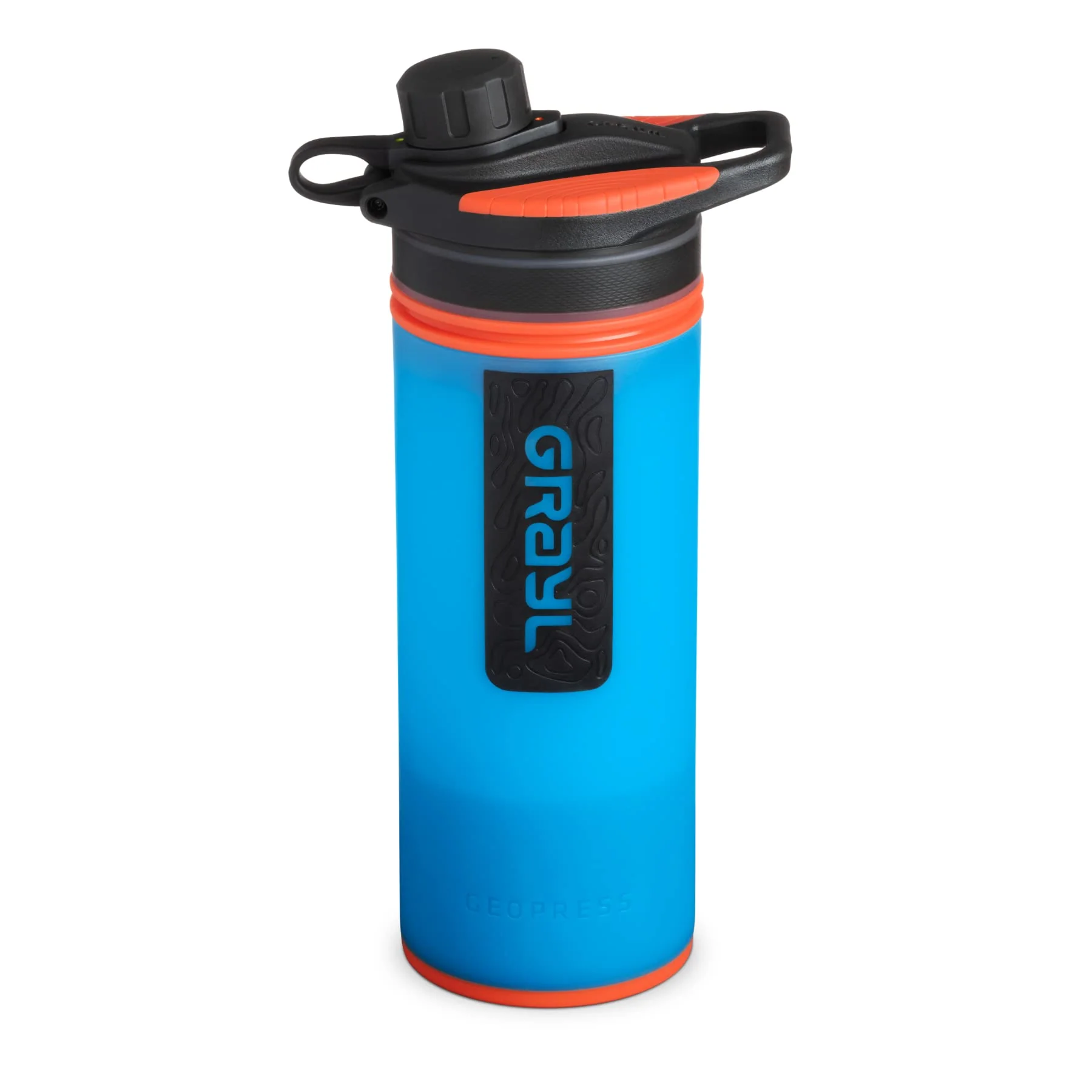 GRAYL GeoPress 24 oz Water Purifier Bottle, Bali Blue - Ideal for Hiking, Camping, Travel, and Emergency Use