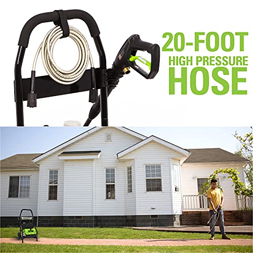 Greenworks 1800 PSI Electric Pressure Washer, 1.1 GPM, 13 Amp Motor, Soap Tank, Quick Connect Nozzles, 35ft Cord