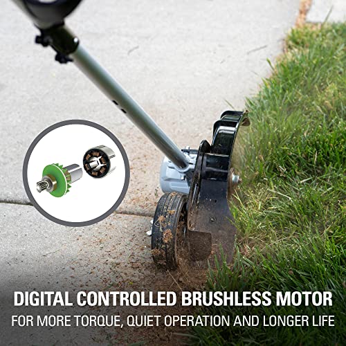 Greenworks 40V Brushless Edger with 8" Blade, 4.0Ah USB Battery & Charger