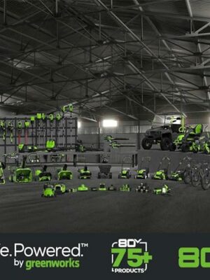 Greenworks 80V 21″ Brushless Cordless Lawn Mower, 60min Runtime, 3-in-1 Mulch/Bag/Discharge, 7-Position Height Adjustment