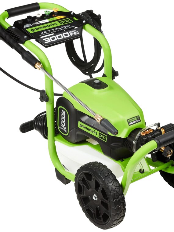 Greenworks TruBrushless 3000 PSI Electric Pressure Washer, PWMA Certified, JettFlow Tech, Heavy-Duty Design