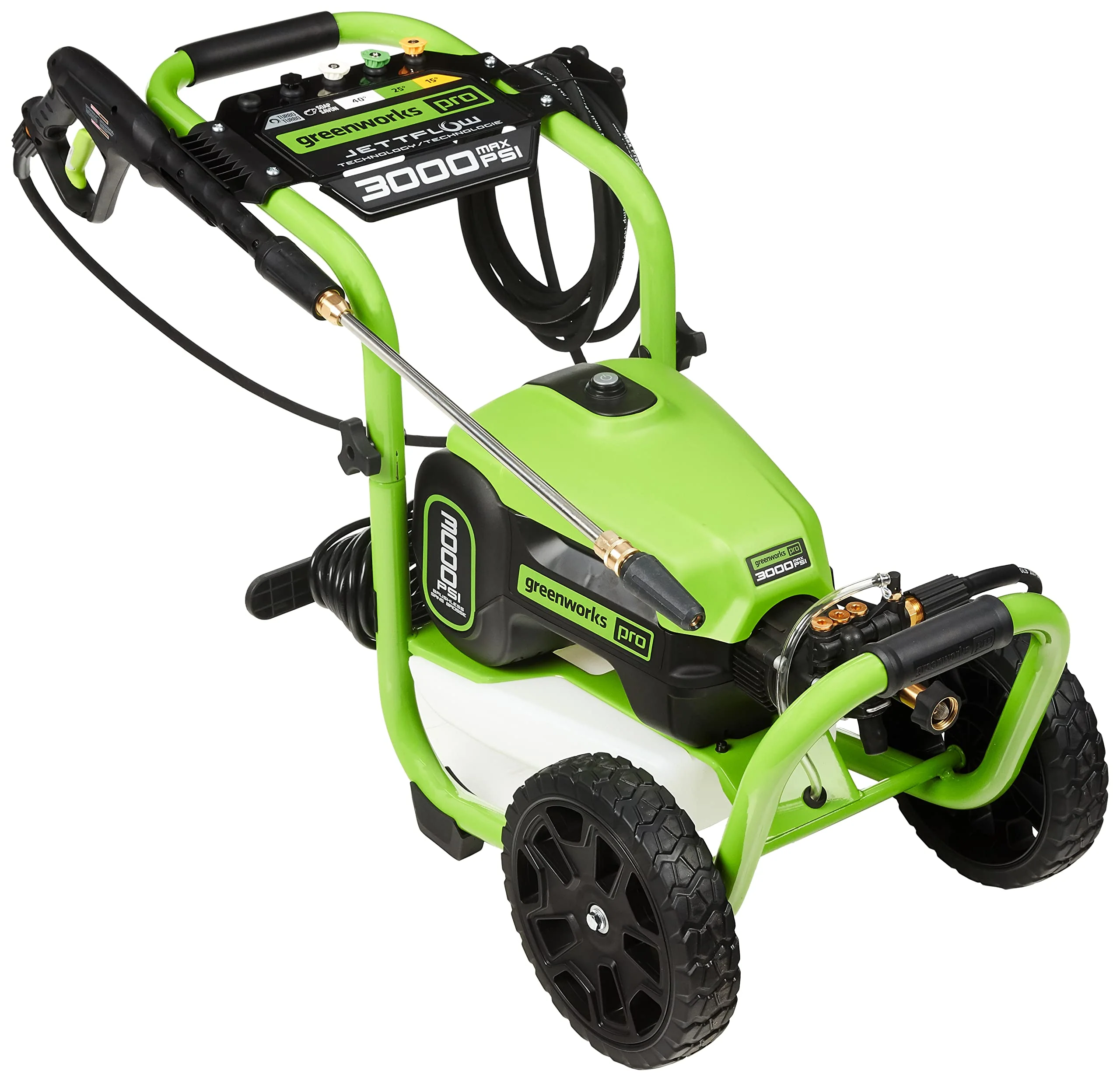 Greenworks TruBrushless 3000 PSI Electric Pressure Washer, PWMA Certified, JettFlow Tech, Heavy-Duty Design