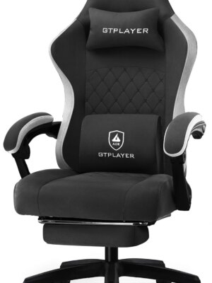 GTPLAYER Ergonomic Gaming Chair with Breathable Fabric, Adjustable Recliner & Armrests for Home Office