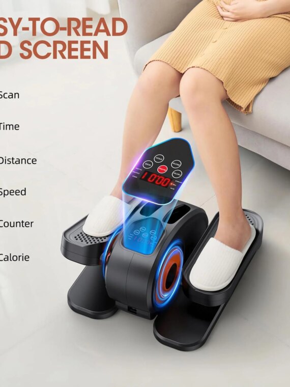 GUGTTR Under Desk Elliptical, Electric Seated Pedal Exerciser, Compact & Quiet, 2-in-1 Modes, No Installation, Ideal for Office & Seniors