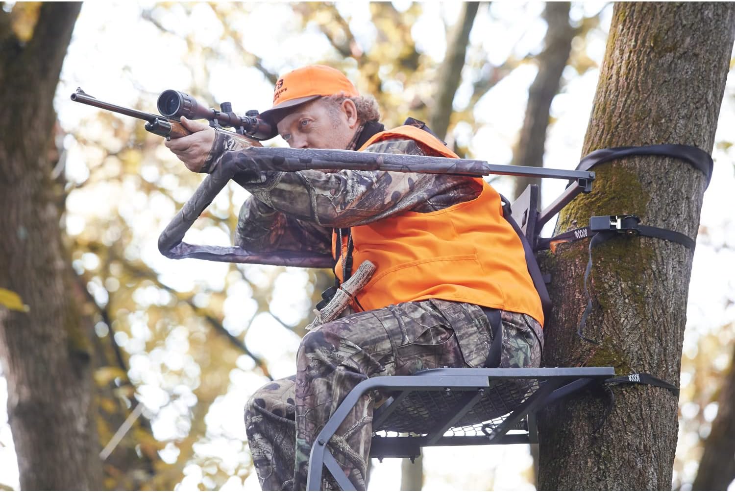 Guide Gear Universal Padded Shooting Rail for Tree Stand - Durable Steel, Comfortable, Secure Fit