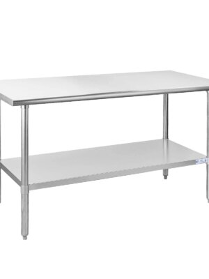 HALLY Stainless Steel Prep & Work Table 24x60 Inch, Adjustable, NSF Certified, Commercial Grade