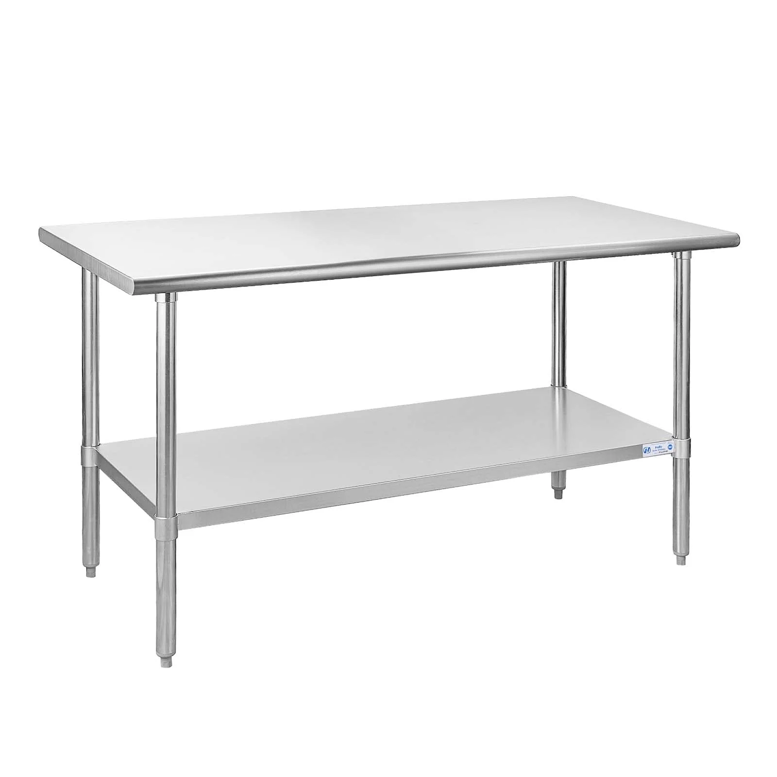 HALLY Stainless Steel Prep & Work Table 24x60 Inch, Adjustable, NSF Certified, Commercial Grade