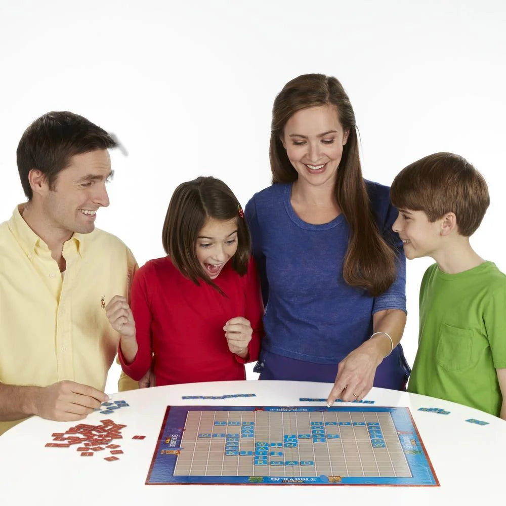 Hasbro Scrabble Junior Board Game, Educational & Fun, Ages 5+, 2-4 Players, Double-Sided Board