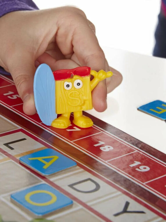 Hasbro Scrabble Junior Board Game, Educational & Fun, Ages 5+, 2-4 Players, Double-Sided Board