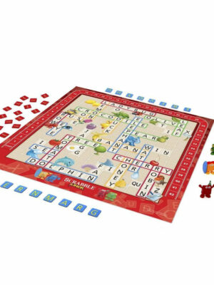 Hasbro Scrabble Junior Board Game, Educational & Fun, Ages 5+, 2-4 Players, Double-Sided Board