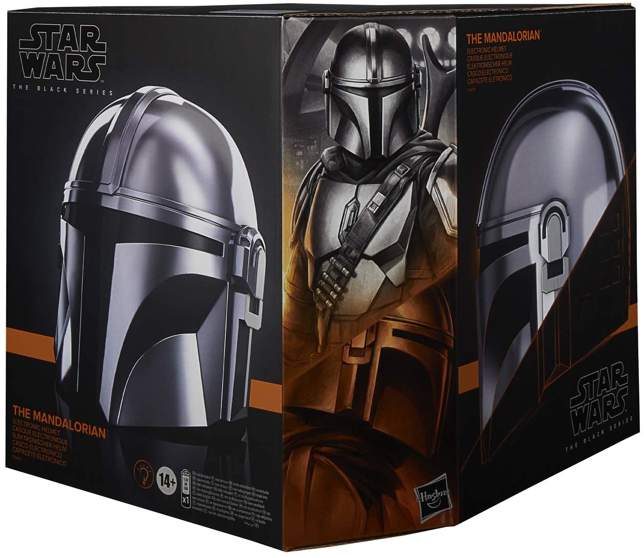 Hasbro Star Wars The Black Series Mandalorian Premium Electronic Helmet with Light FX