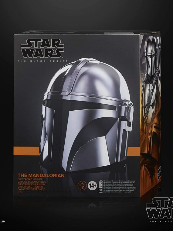 Hasbro Star Wars The Black Series Mandalorian Premium Electronic Helmet with Light FX