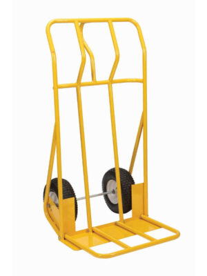 HAUL-MASTER Extra Wide Hand Truck, 600 lbs Capacity, Heavy-Duty Steel, 13" Pneumatic Tires, Folding Platform